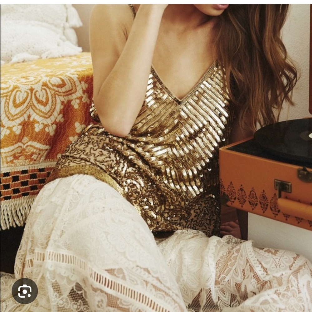 Spell and the gypsy Gold Sequin Cami